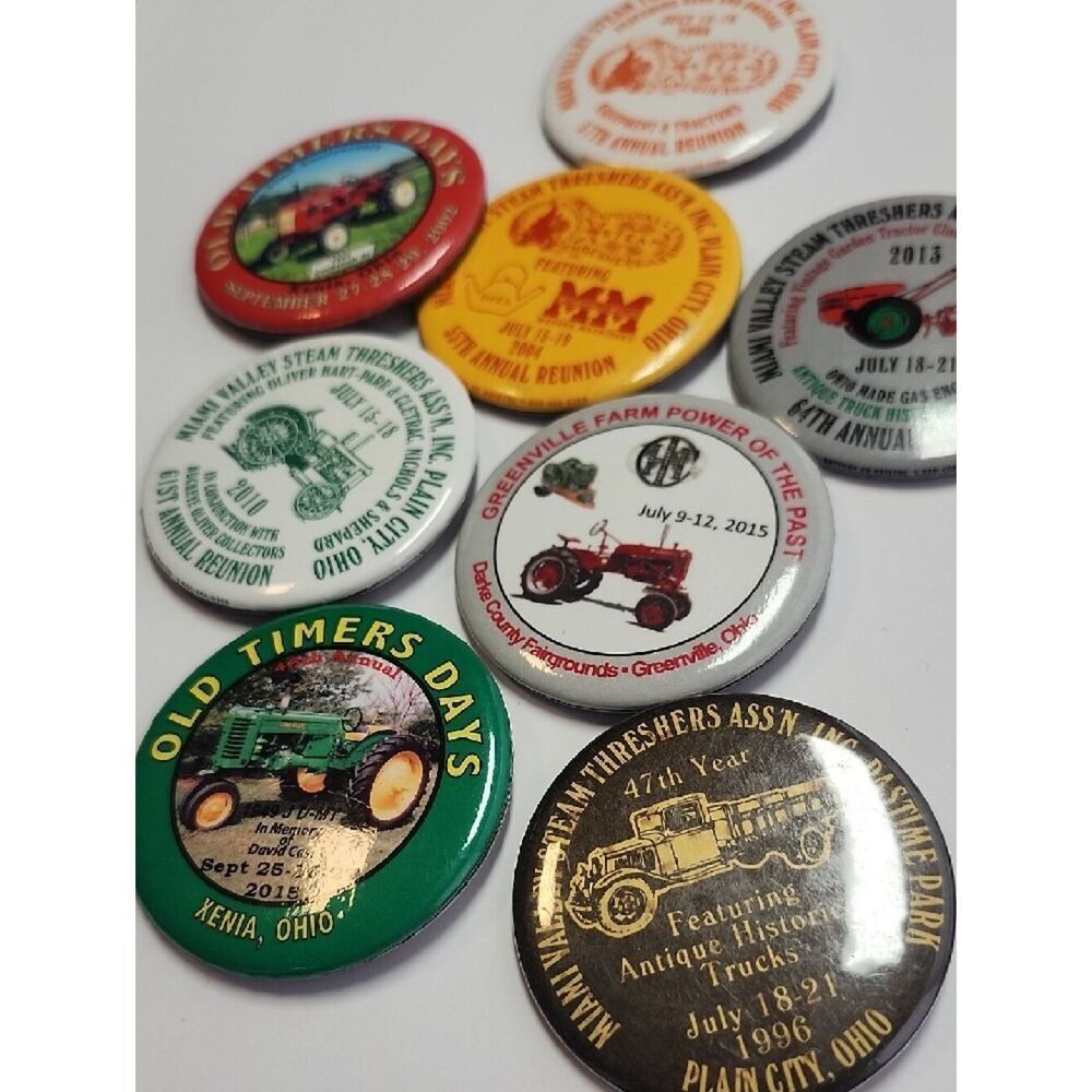 Tractor Event Pin Lot — Multicolor Tractor Buttons - Picture 2 of 5